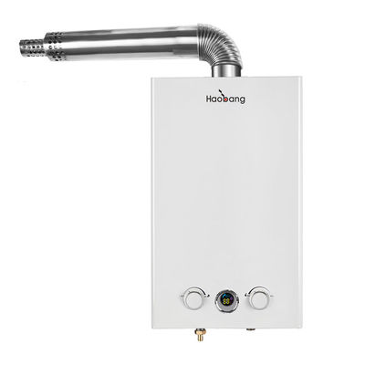 10 litres 220V chauffe-eau à gaz type d'échappement forcé LED blanc 20Kw