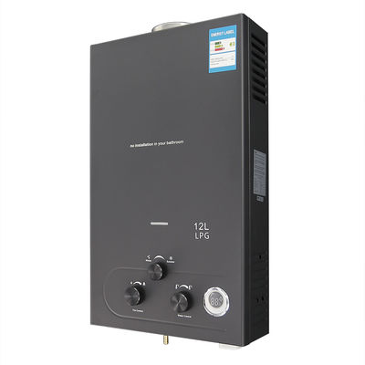 Salle de douche chauffe-eau à gaz 12L 24KW résistance à la corrosion Noir