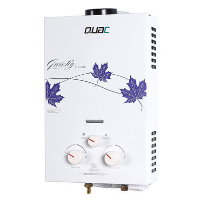 12 kW 6 litres contrôle manuel chauffe-eau à gaz Peintures en verre