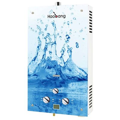 20 kW chaudière à gaz GPL type chauffe-eau NG Panneau de verre coloré