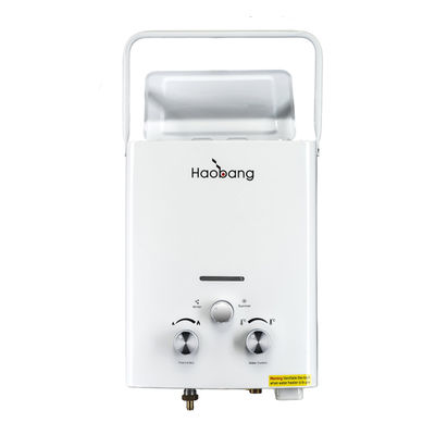 Camping Appareil de chauffage à l'air libre à fumée LPG à gaz Appareil de chauffage à l'eau 5.5-8L Portable Blanc Noir