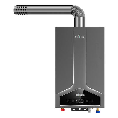 Appareil de chauffage d'eau à fumée à écran LED équilibré avec échangeur de chaleur en cuivre sans oxygène et entrée de gaz G1/2'